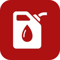 Gasoline can graphic with droplet